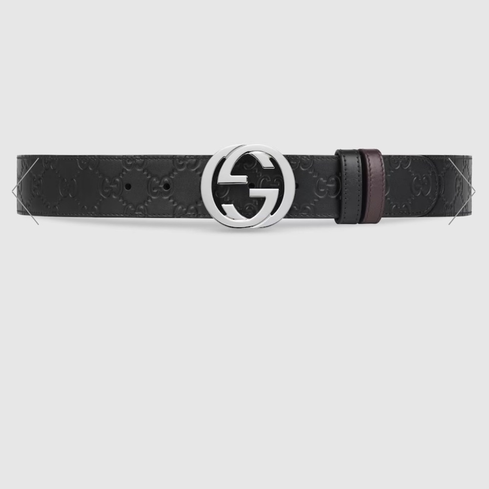 Gucci Black/Brown Reversible Leather Belt
